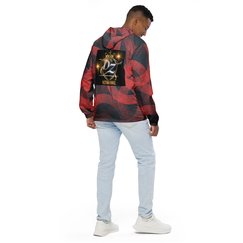 DzThreaDz. Red Swirl Men’s windbreaker