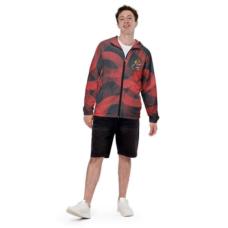 DzThreaDz. Red Swirl Men’s windbreaker