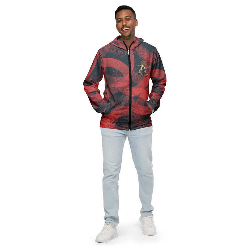 DzThreaDz. Red Swirl Men’s windbreaker