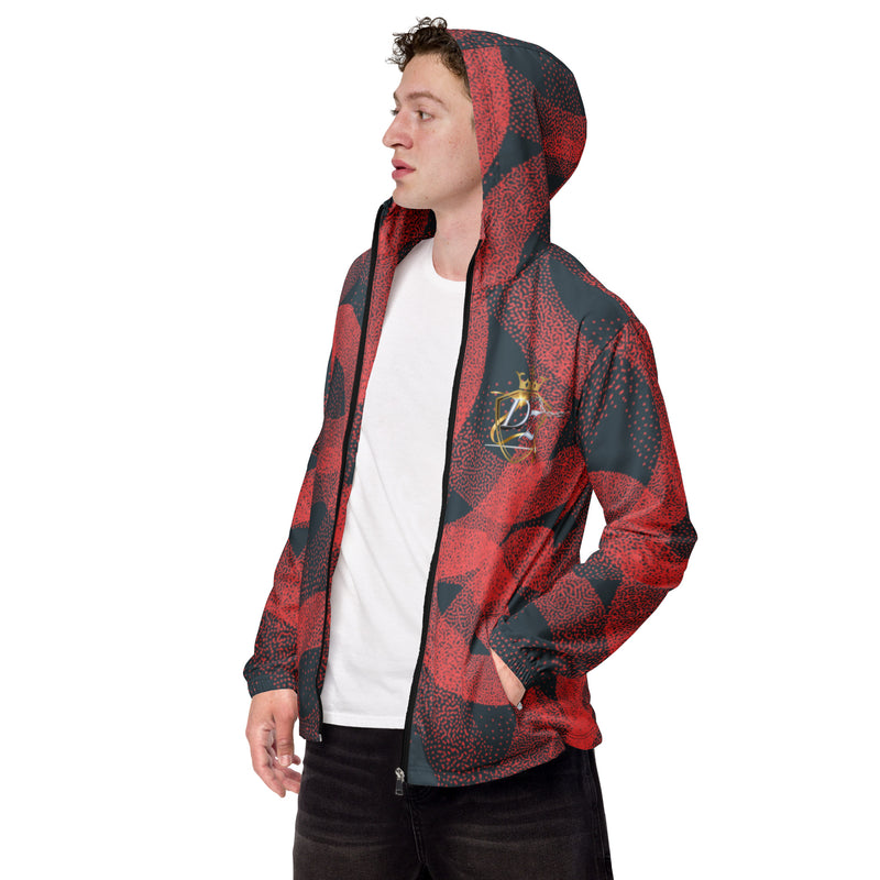 DzThreaDz. Red Swirl Men’s windbreaker