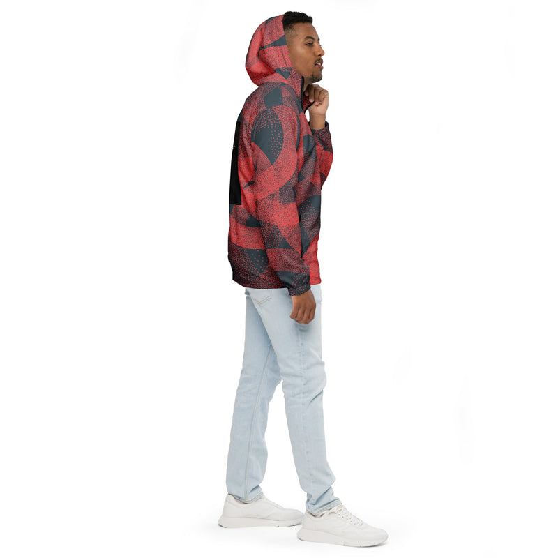 DzThreaDz. Red Swirl Men’s windbreaker