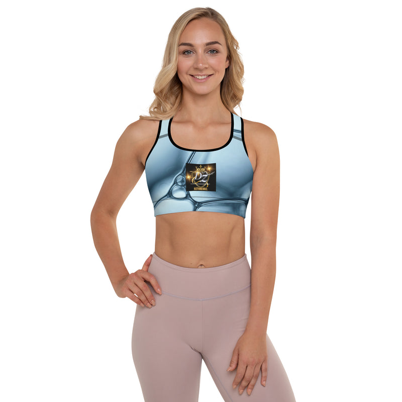 DzThreaDz. Blue Future Padded Sports Bra