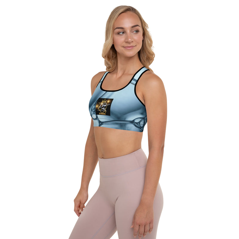 DzThreaDz. Blue Future Padded Sports Bra