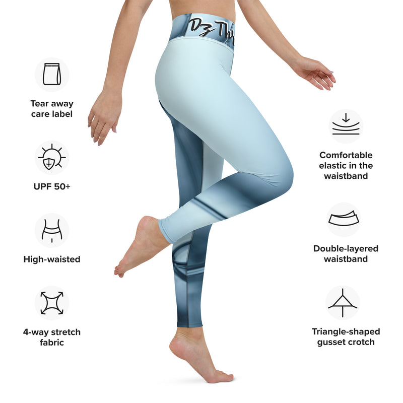 DzThreaDz. Blue Future Yoga Leggings