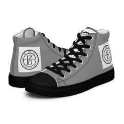 DzThreaDz. Gray TFY Men’s high top canvas shoes