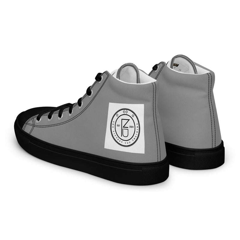 DzThreaDz. Gray TFY Men’s high top canvas shoes