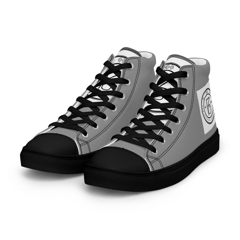 DzThreaDz. Gray TFY Men’s high top canvas shoes