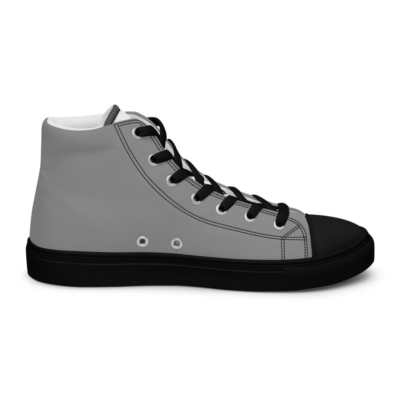 DzThreaDz. Gray TFY Men’s high top canvas shoes