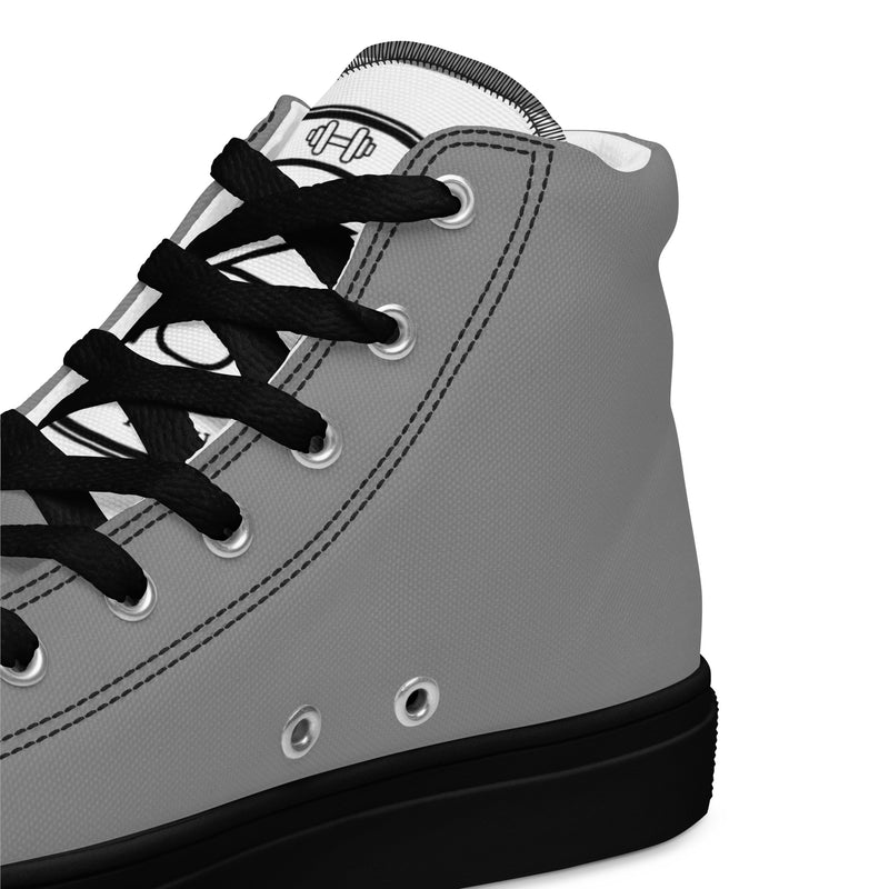 DzThreaDz. Gray TFY Men’s high top canvas shoes