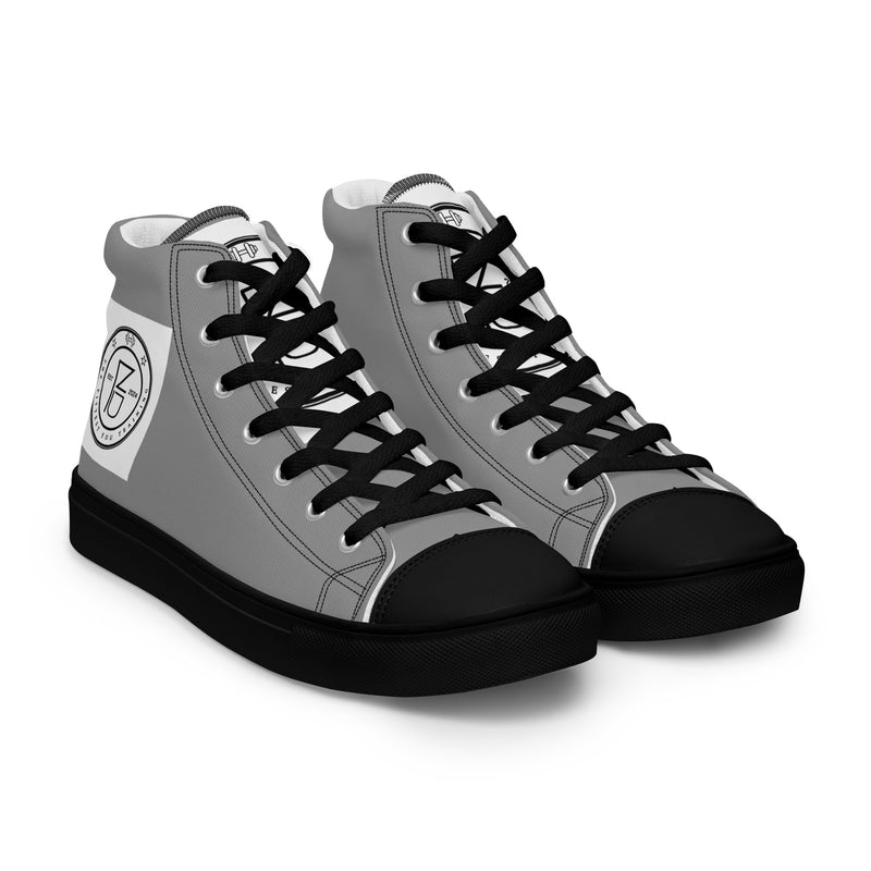 DzThreaDz. Gray TFY Men’s high top canvas shoes