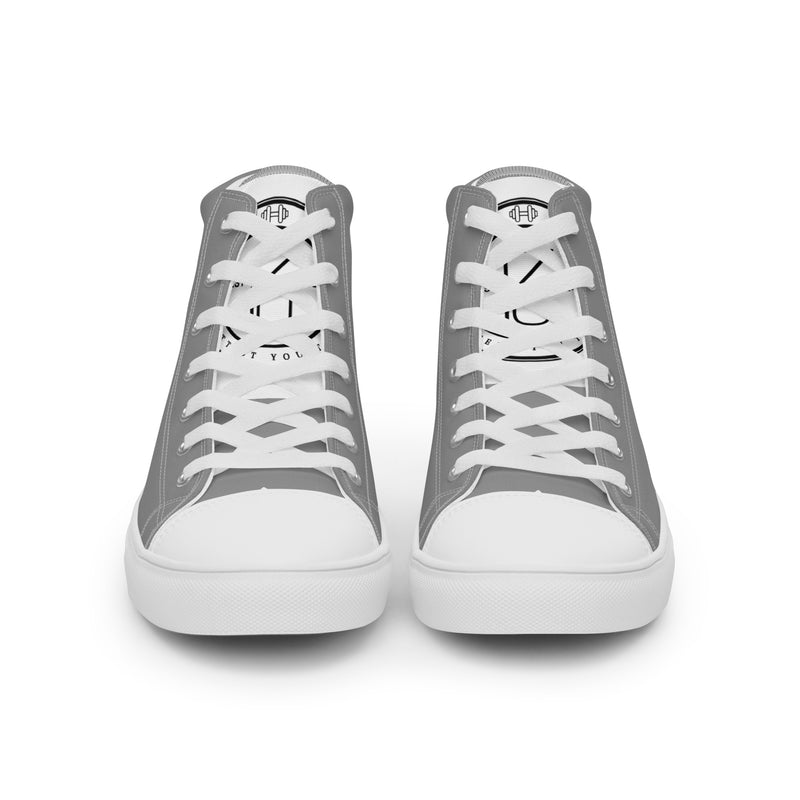 DzThreaDz. Gray TFY Men’s high top canvas shoes