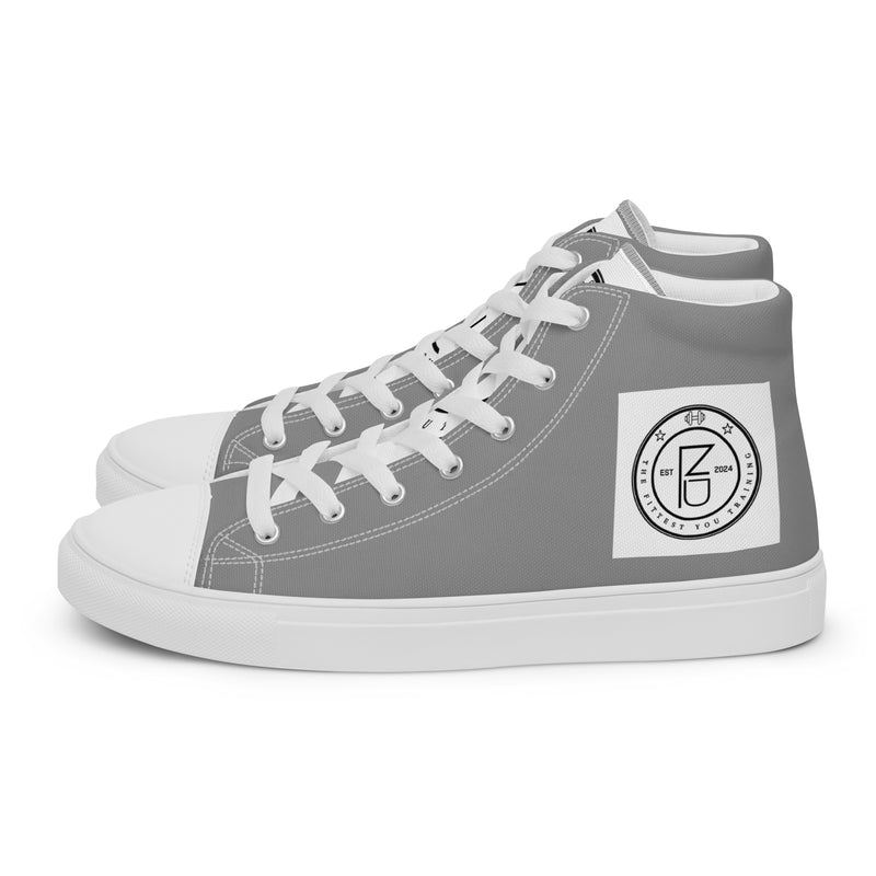 DzThreaDz. Gray TFY Men’s high top canvas shoes