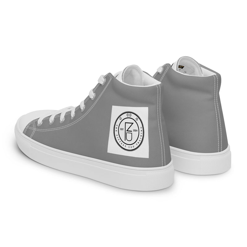 DzThreaDz. Gray TFY Men’s high top canvas shoes