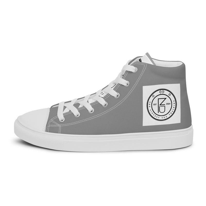 DzThreaDz. Gray TFY Men’s high top canvas shoes