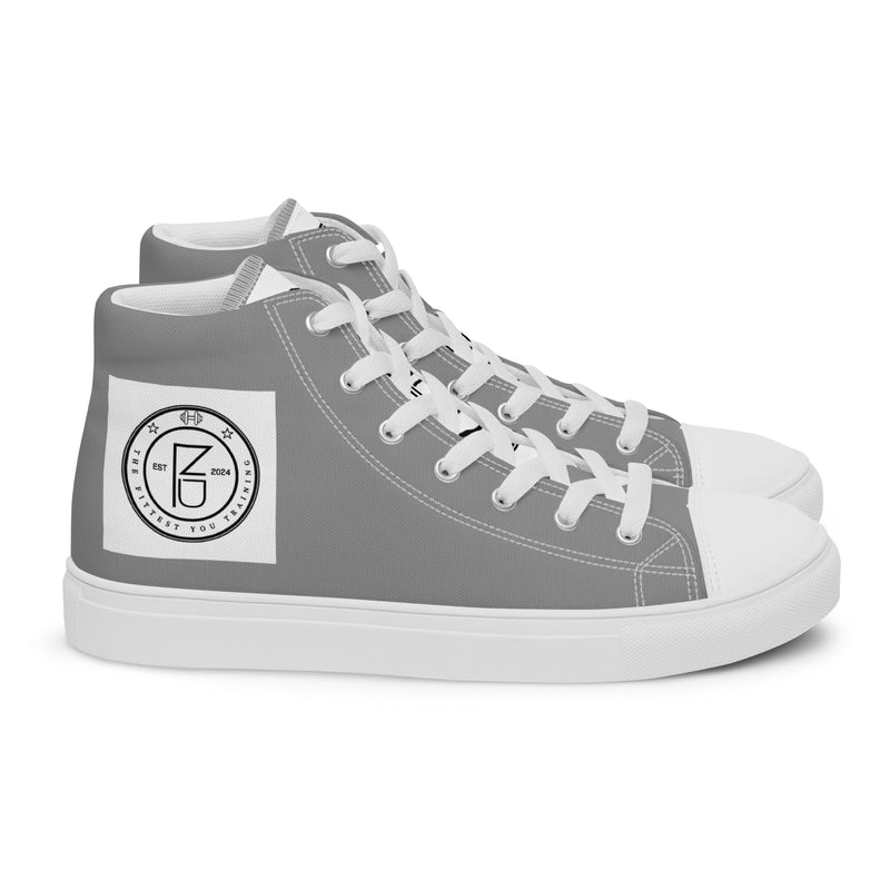 DzThreaDz. Gray TFY Men’s high top canvas shoes