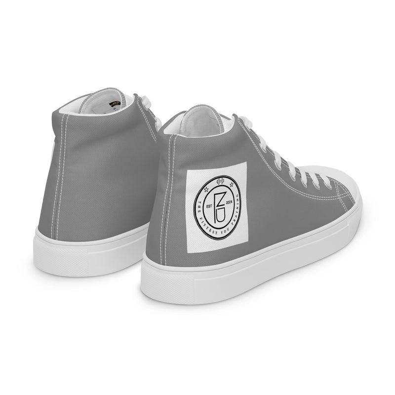 DzThreaDz. Gray TFY Men’s high top canvas shoes