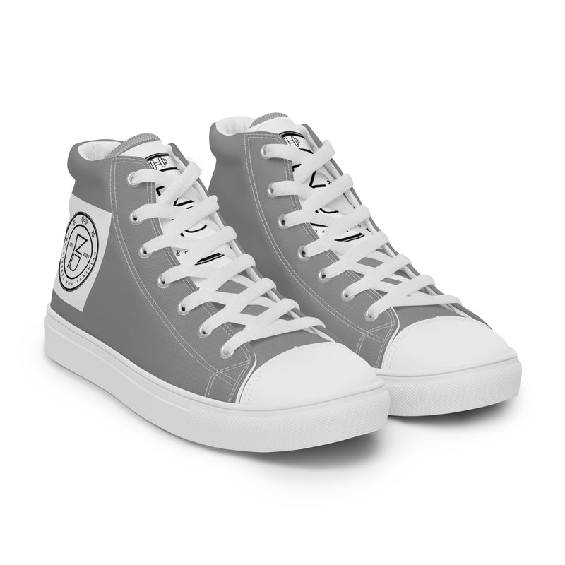 DzThreaDz. Gray TFY Men’s high top canvas shoes