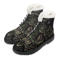 DzThreaDz. Men's Faux Fur Leather Boots