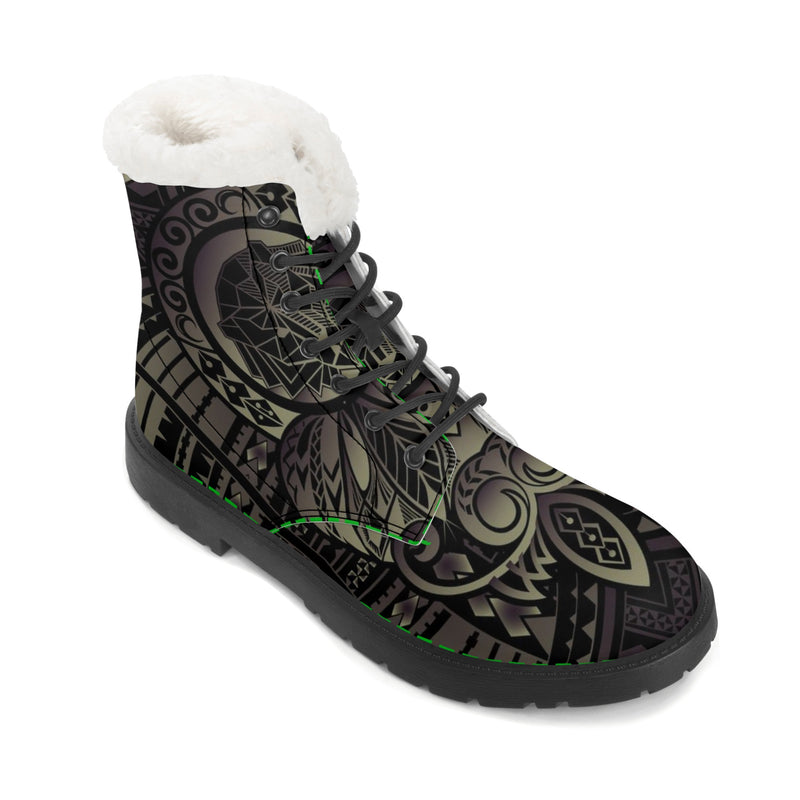 DzThreaDz. Men's Faux Fur Leather Boots