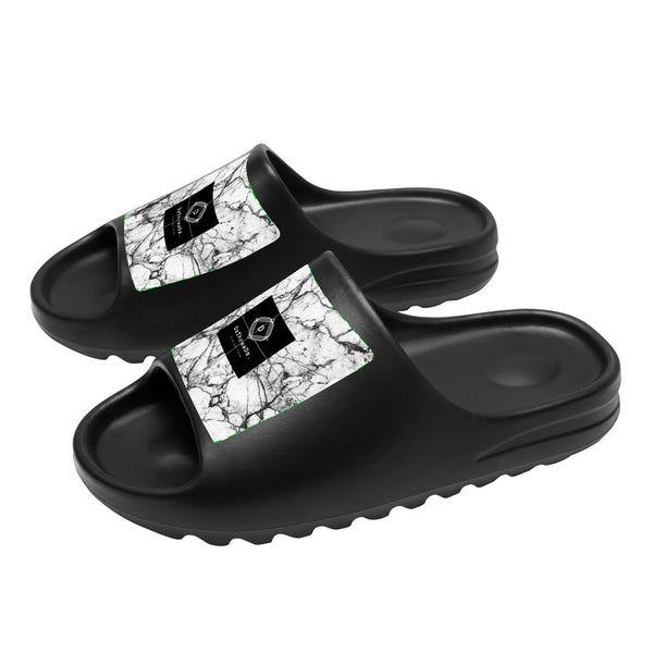 DzThreaDz. Marble Men's Black Platform Summer Sandals