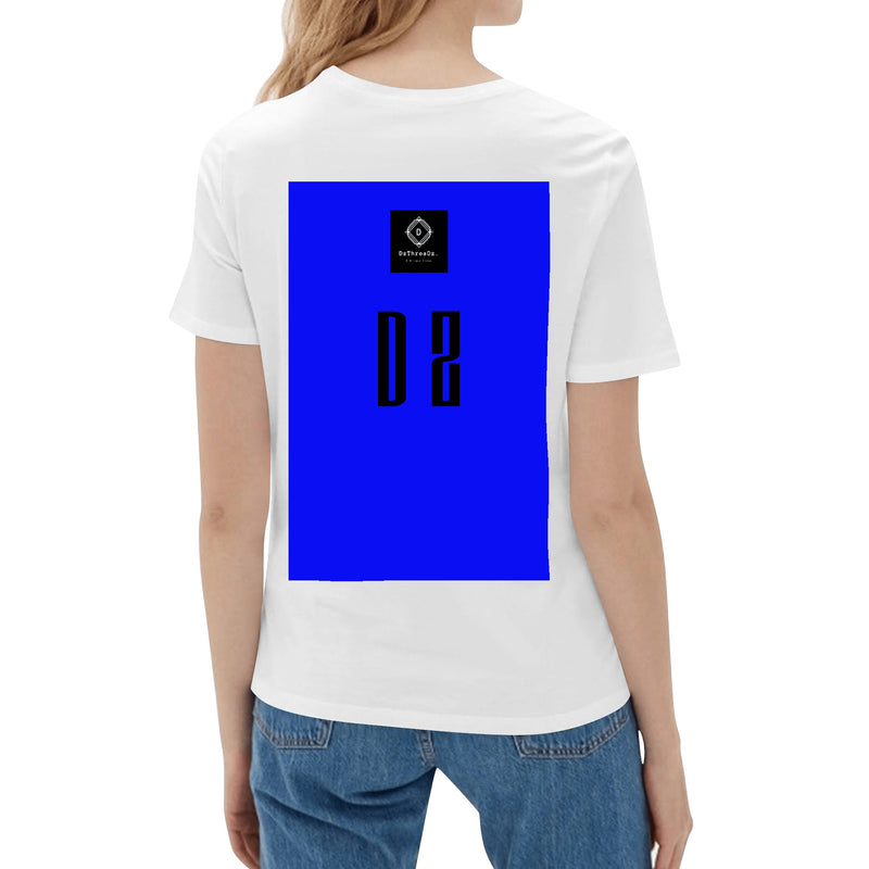 DzThreaDz. Women's Cotton Front Back Printing T Shirt
