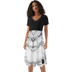 DzThreaDz.Women's Black Ruffle Summer Dress