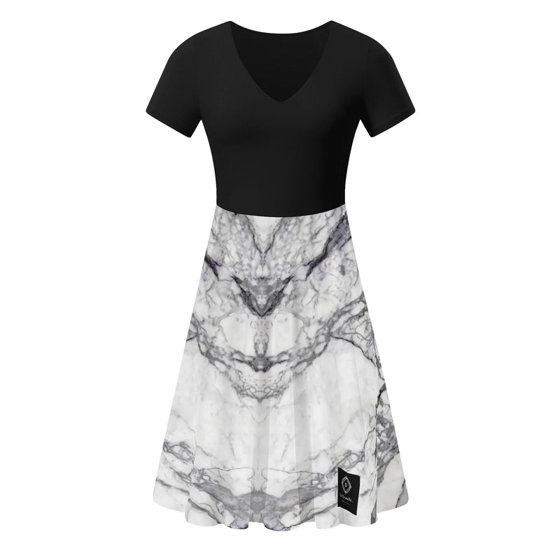 DzThreaDz.Women's Black Ruffle Summer Dress