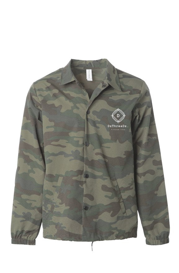 DzThreaDz. Water Resistant Windbreaker Coaches Jacket Camo