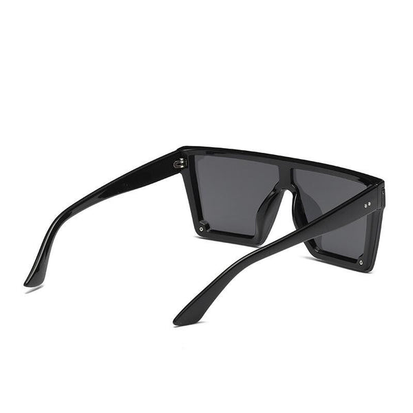 Male Flat Top Sunglasses Men Brand Black Square Shades UV400 Gradient Sun Glasses For Men Cool One Piece Designer