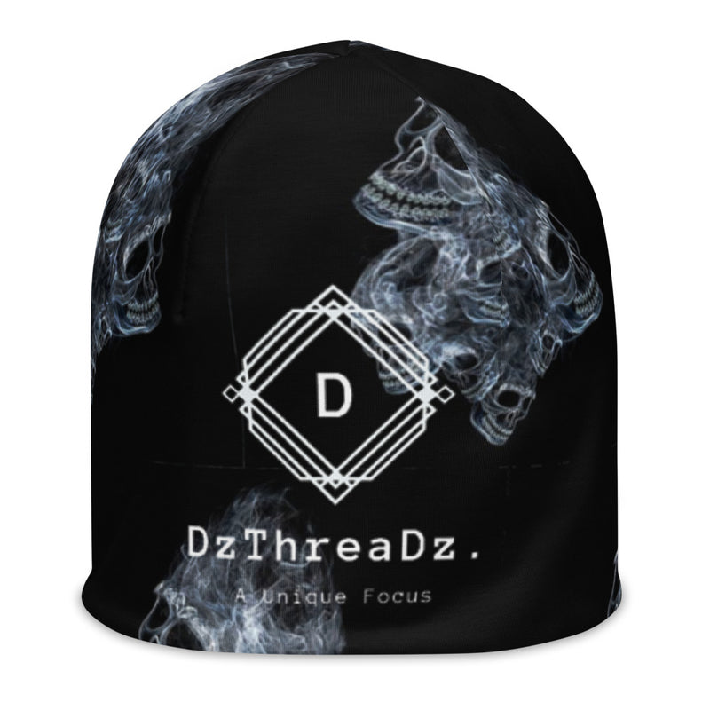 DzThreaDz. Smoke Skull Classic All-Over Print Beanie