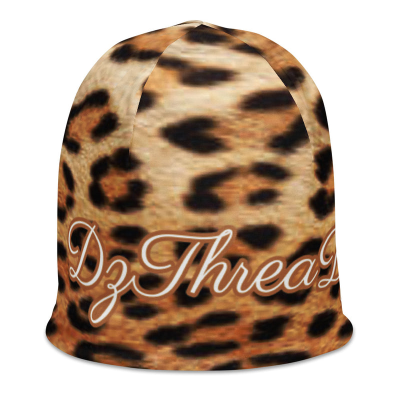 DzThreaDz. Leopard Print All-Over Print Beanie