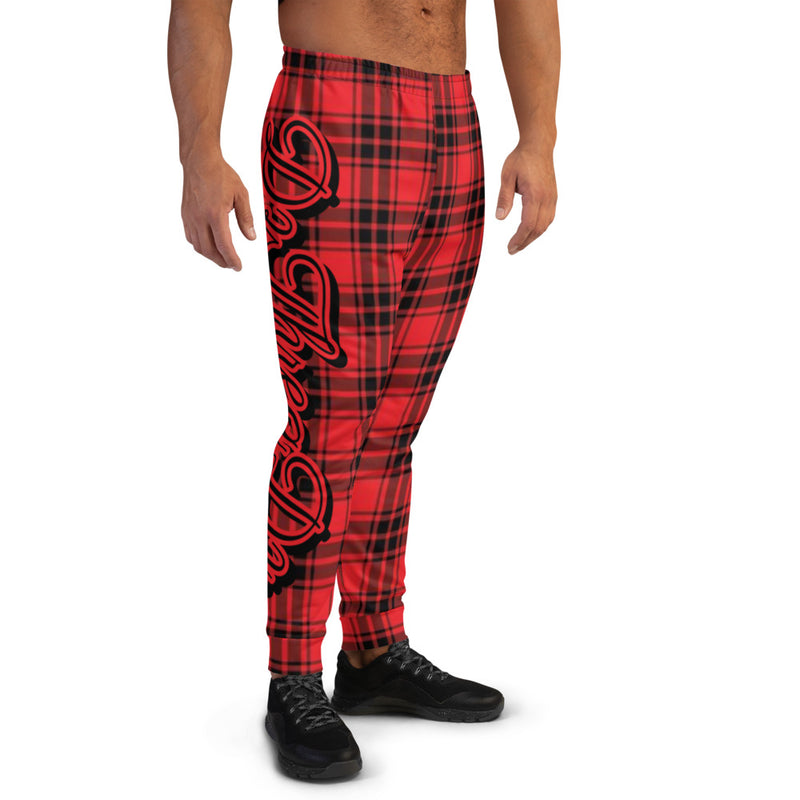 DzThreaDz. Red Plaid Men's Joggers