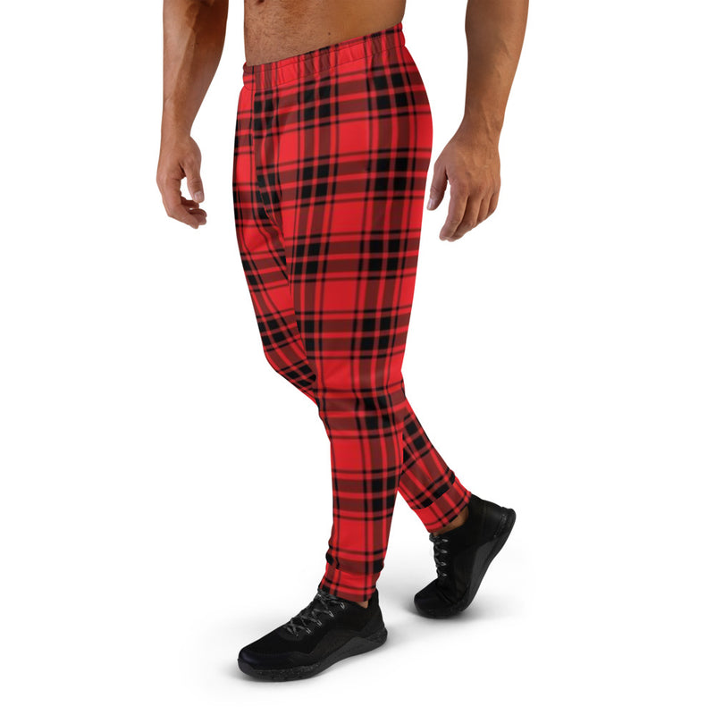 DzThreaDz. Red Plaid Men's Joggers