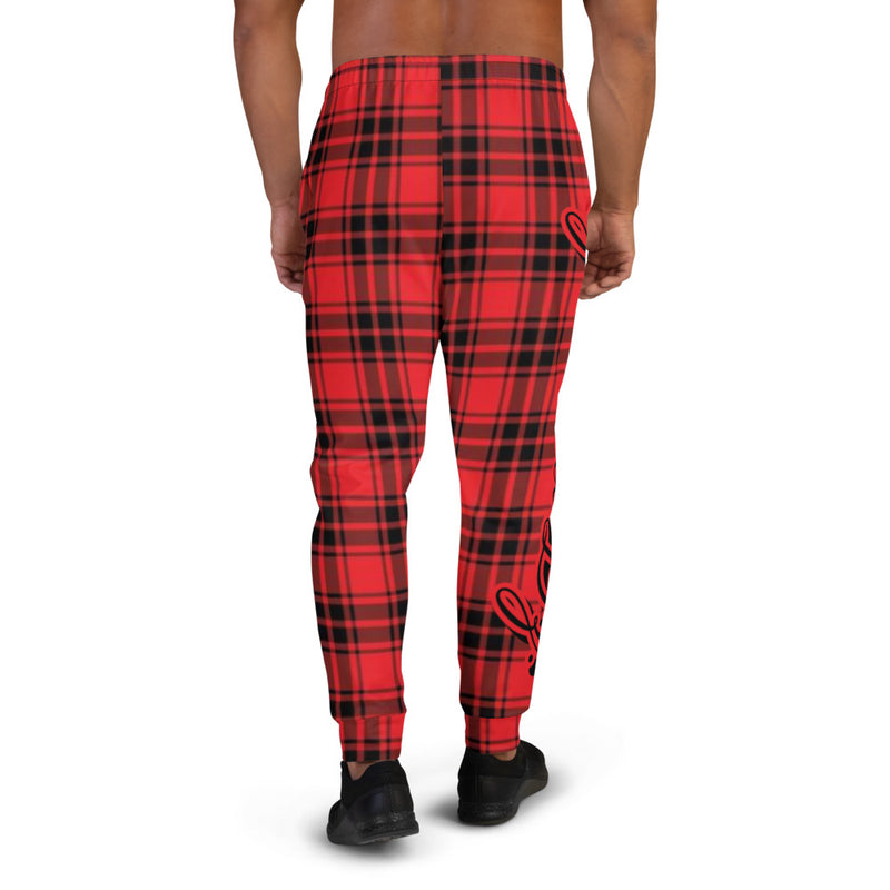 DzThreaDz. Red Plaid Men's Joggers