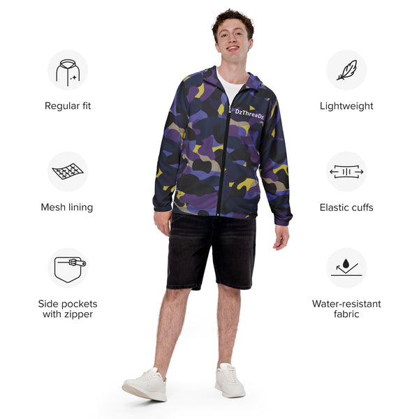 DzThreaDz. Purple Camo Men’s windbreaker