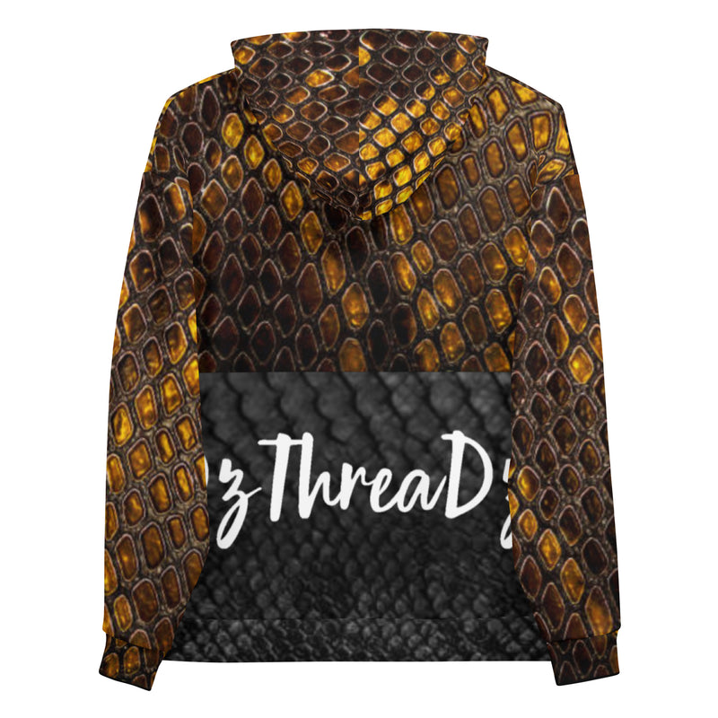 DzThreaDz. Dual Snake Print Unisex Hoodie