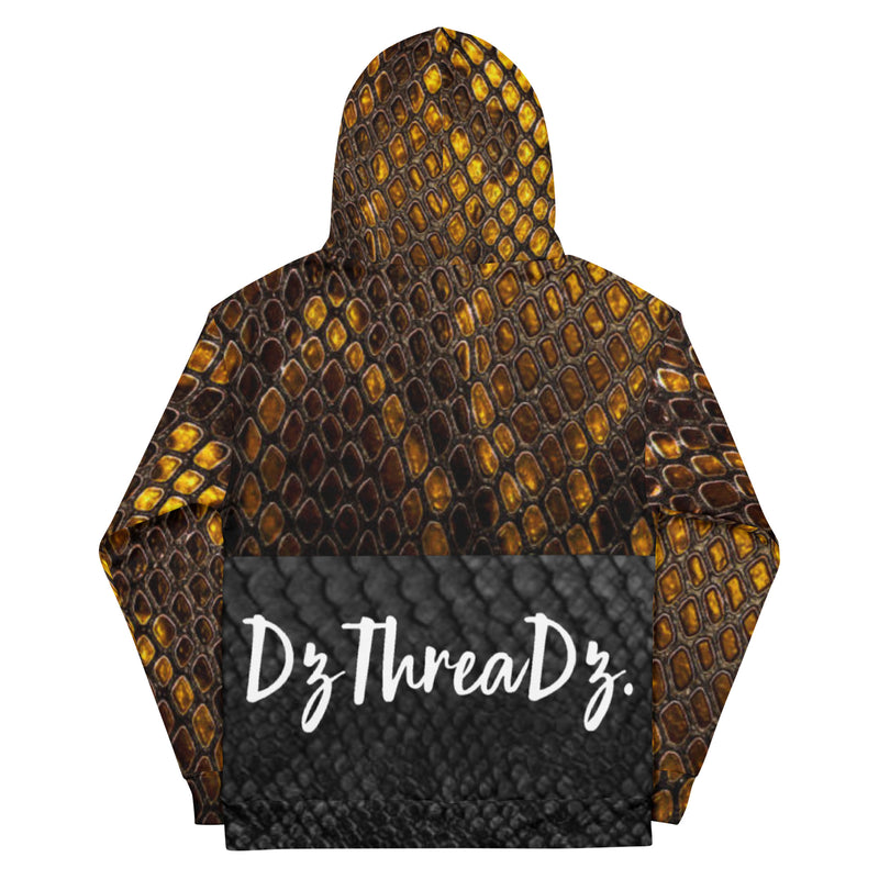 DzThreaDz. Dual Snake Print Unisex Hoodie