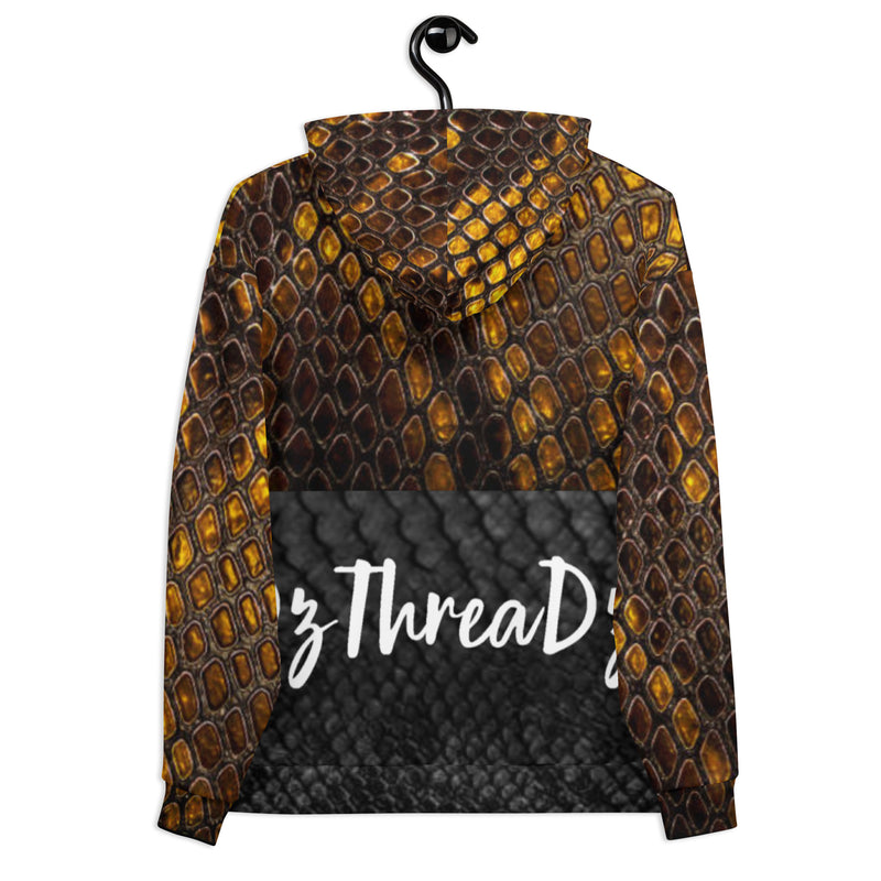 DzThreaDz. Dual Snake Print Unisex Hoodie