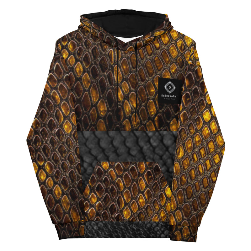 DzThreaDz. Dual Snake Print Unisex Hoodie