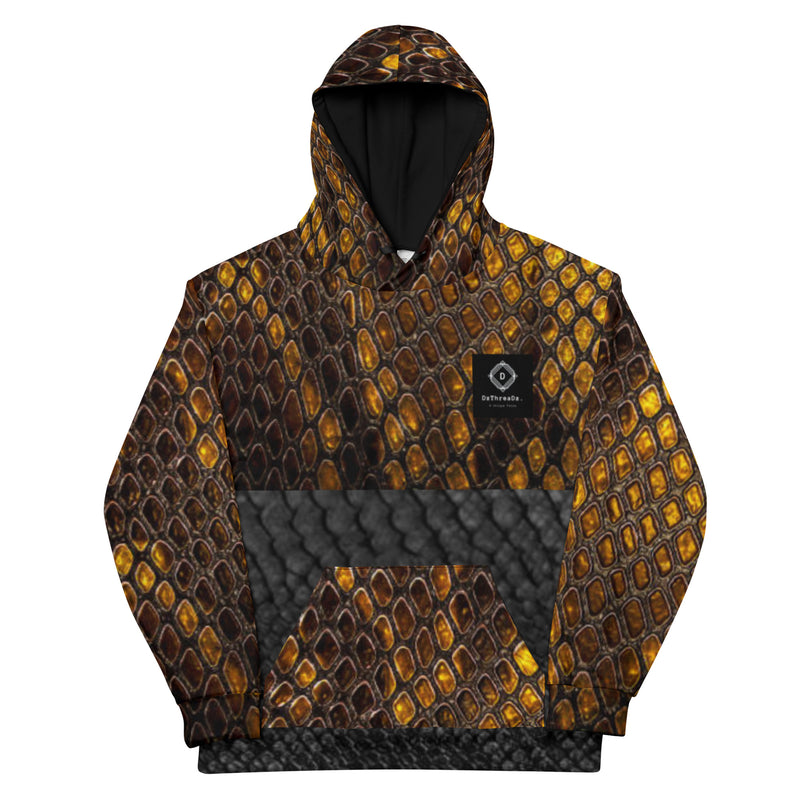 DzThreaDz. Dual Snake Print Unisex Hoodie