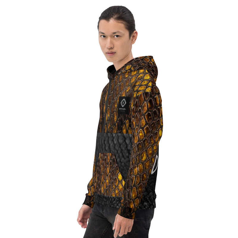 DzThreaDz. Dual Snake Print Unisex Hoodie