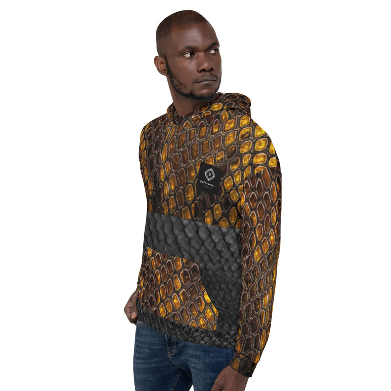 DzThreaDz. Dual Snake Print Unisex Hoodie