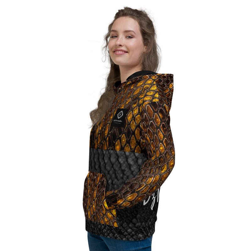 DzThreaDz. Dual Snake Print Unisex Hoodie