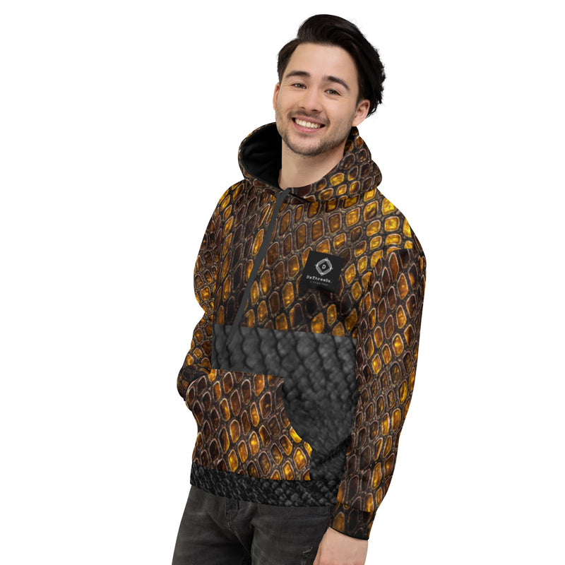 DzThreaDz. Dual Snake Print Unisex Hoodie