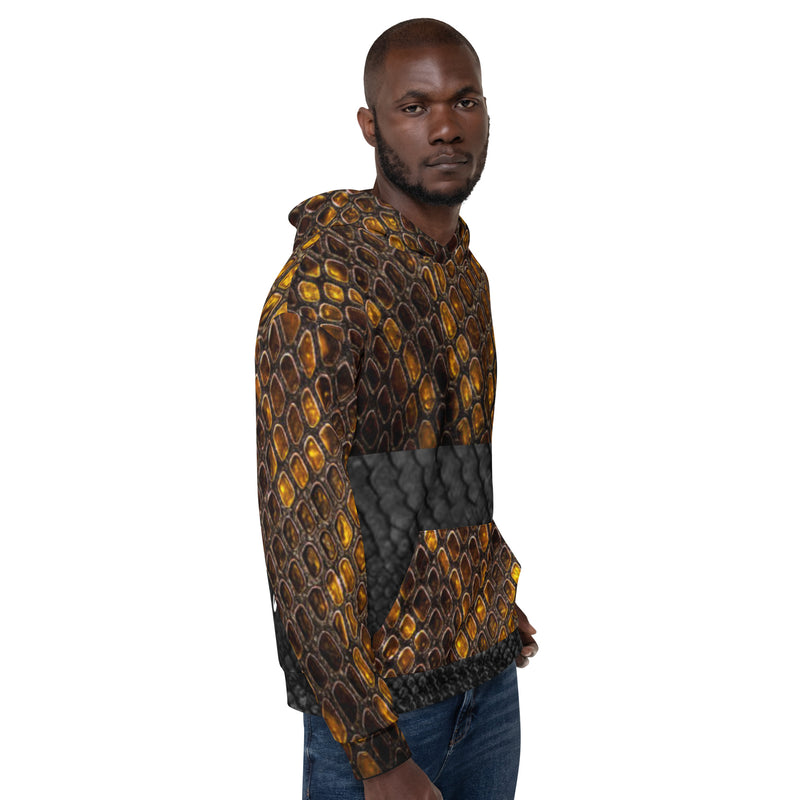 DzThreaDz. Dual Snake Print Unisex Hoodie