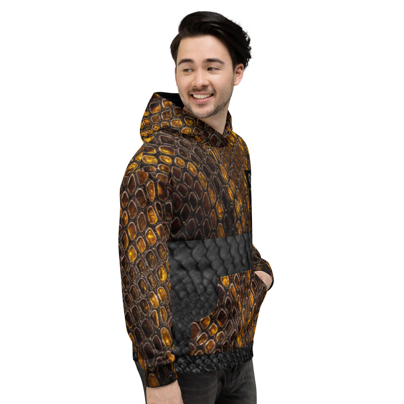 DzThreaDz. Dual Snake Print Unisex Hoodie