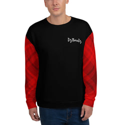 DzThreaDz. Red Plaid Unisex Sweatshirt