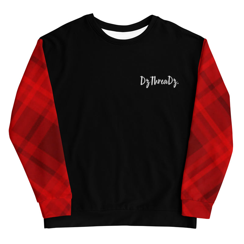 DzThreaDz. Red Plaid Unisex Sweatshirt