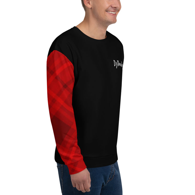 DzThreaDz. Red Plaid Unisex Sweatshirt