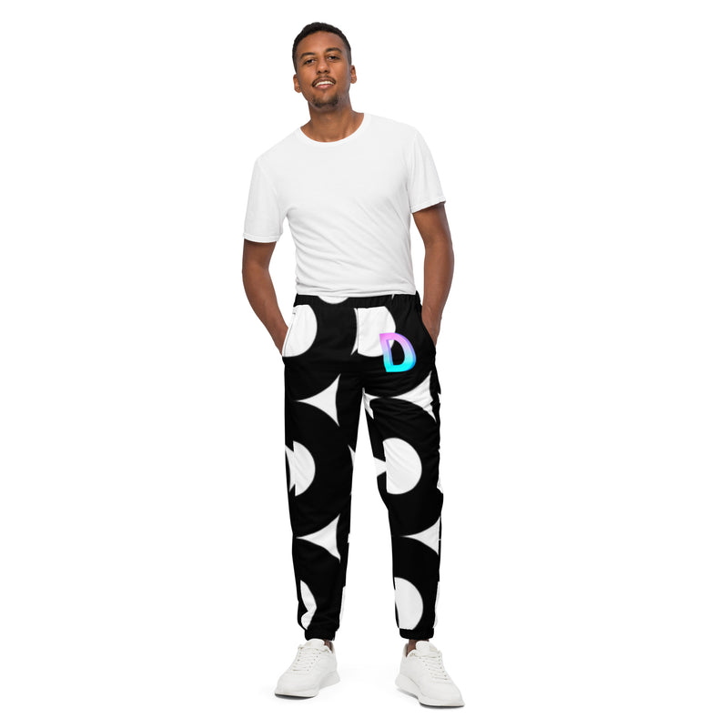 DzThreaDz. Black White Unisex track pants